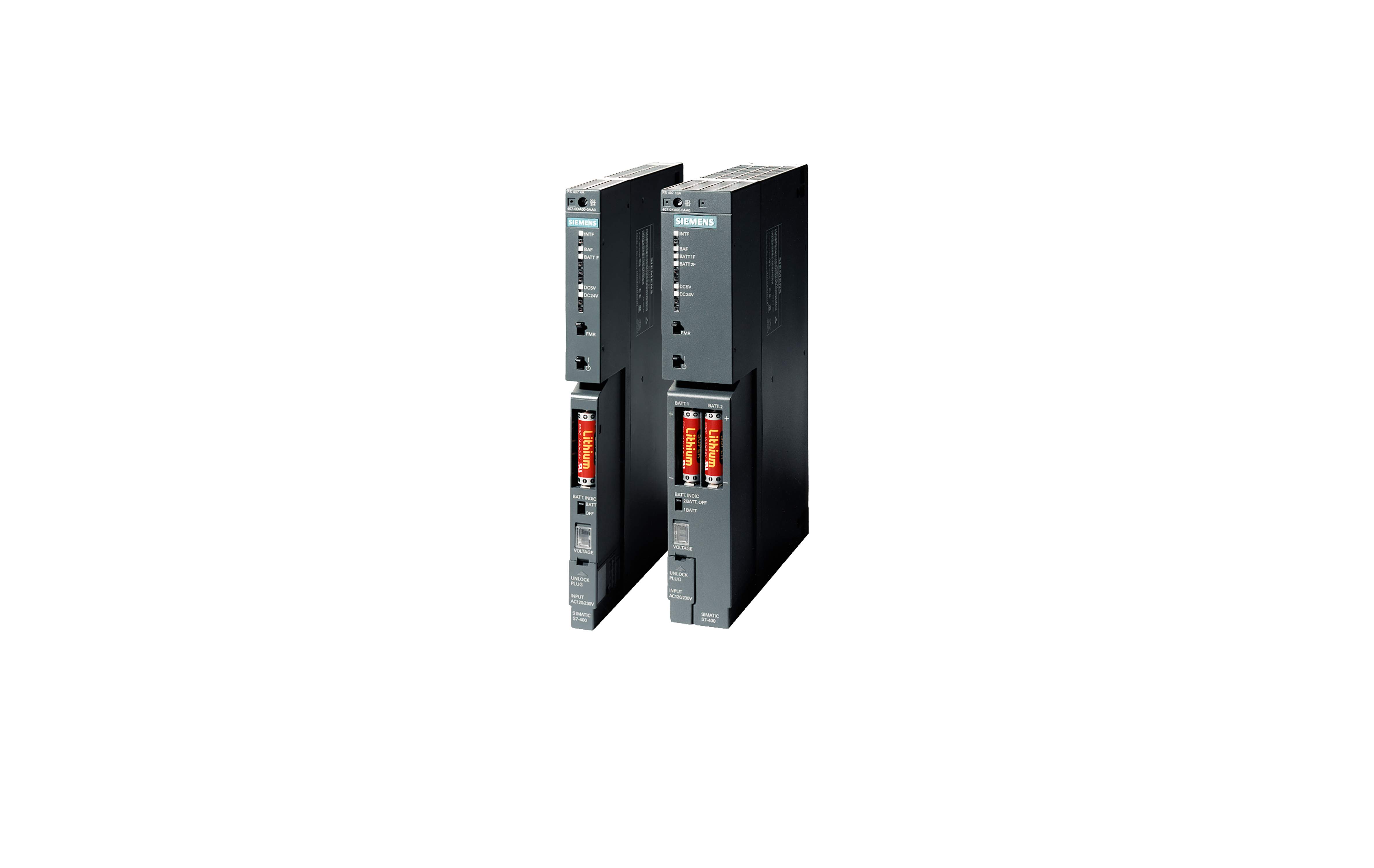 منبع تغذیه سری ۴۰۰ زیمنس مدل PS 405 24/48/60 V DC, 5 V DC/4 A با کد فنی 6ES7405-0DA02-0AA0